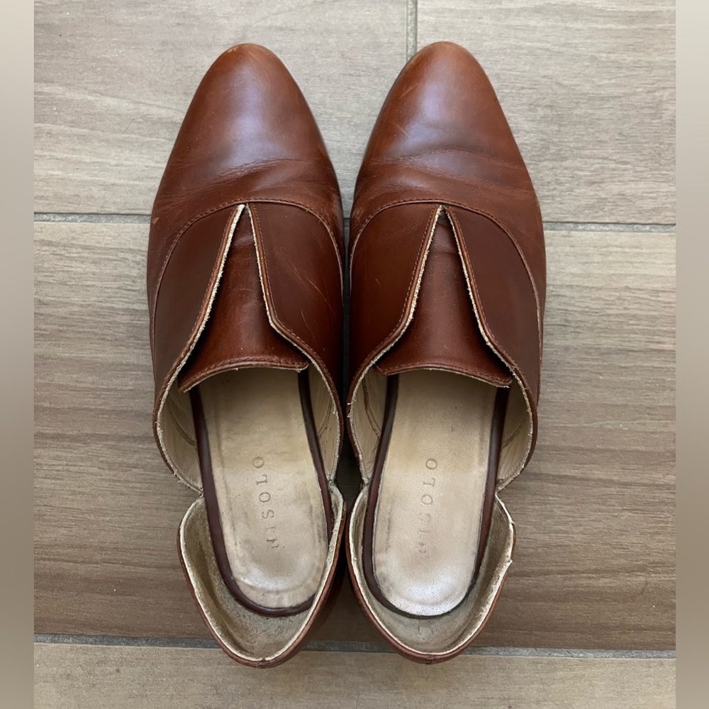 NISOLO Brown Leather Loafers Sz 7-7.5
